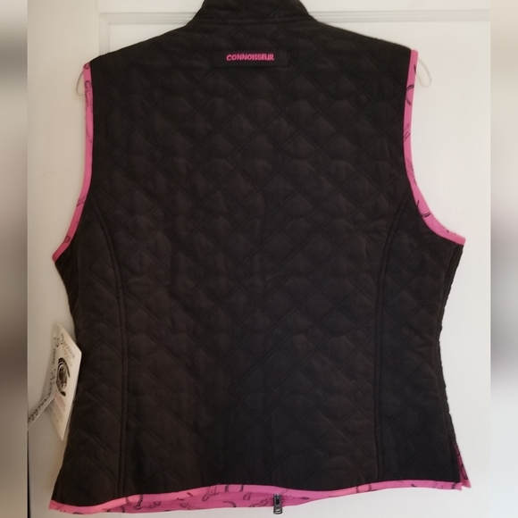 Reversible Quilted zipper closure vest Connoisseur Equestrian Collection pockets - Picture 10 of 10